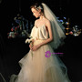 Attractive Simple Champagne Tulle Spaghetti Straps Backless Wedding Dress