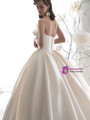 Elegance Ivory Color Satin Strapless Corset Sleeveless Wedding Dress With Train