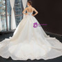 Elegant White Tulle Appliques Sweetheart Sleeveless Luxury Wedding Dress