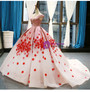Pink Ball Gown Off The Shoulder Appliques Backless Sweet 16 Prom Dresses