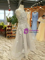 Lovely Gray Tulle Appliques Sleeveless Flower Girl Dress With Beading