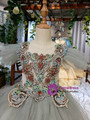 Gray Ball Gown Tulle Coloful Embroidery Beading Crystal Flower Girl Dress