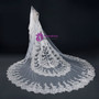 In Stock:Ship in 48 Hours Fashion White Tulle Lace Long Wedding Veils