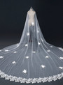 In Stock:Ship in 48 Hours Beautiful White Tulle Flower Wedding Veils