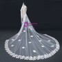 In Stock:Ship in 48 Hours Beautiful White Tulle Flower Wedding Veils