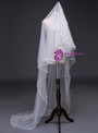 In Stock:Ship in 48 Hours Simple White Tulle Flower Wedding Brides Veils