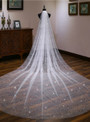 In Stock:Ship in 48 Hours Headdress Glittering Veils With Stars Wedding Veil