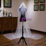 In Stock:Ship in 48 Hours Simple White Tulle Long Brides Veils