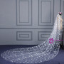 In Stock:Ship in 48 Hours Fashion White Tulle Flower Wedding Veils 