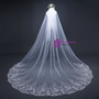 In Stock:Ship in 48 Hours Lace Yarn Appliques With Big Wedding Veils