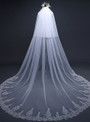 In Stock:Ship in 48 Hours White Lace Appliqeus Sequins Lace Wedding Yarn