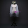 In Stock:Ship in 48 Hours Simple White Tulle Double Layer Bridal Veil