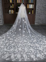 In Stock:Ship in 48 Hours Beautiful White Soft Yarn Tailing Long Bride's Veil