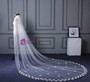 In Stock:Ship in 48 Hours White Tulle Flower Wedding Bride Long Veil