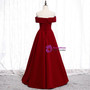 Advanced Burgundy Off the Shoulder Sleeveless Long Prom Dress 2020