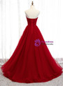 Marvelous Burgundy Tulle Sweetheart Sleeveless Beading Floor Length Prom Dress 2020
