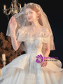 Buy 2020 Cheap Off The Shoulder Appliques Ruffles Ball Gown Tulle Wedding Dress From Kemedress