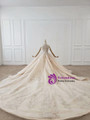 Shop 2020 Sparkle Sequin High Neck Tulle Crystal Ball Gown Haute Couture Wedding Dress