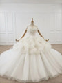 Shop 2020 Ruched Tulle Ball Gown White Sweetheart Beading Huate Couture Wedding Dress