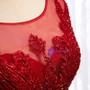 Buy Cheap Cap Sleeves Beading Appliques Tulle Scoop Floor Length Burgundy Prom Dress From Kemedress