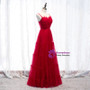Shop Kemedress 2020 Spaghetti Straps Tulle Floor Length Red Pleats Prom Dress For Sale