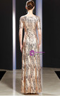 Glamorous Gold Sheath Sequins Short Sleeve Mother Of The Bride Dress 2020
