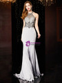 Classic Gray Mermaid Satin Halter Mother Of The Bride Dress With Beading 2020