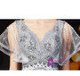 Hot Sale Gray Mermaid Satin V-neck Beading Mother Of The Bride Dress 2020