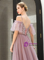 Splendid In Stock:Ship in 48 Hours Pink Tulle V-neck Spaghetti Straps Appliques Prom Dress