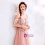 Romantic In Stock:Ship in 48 Hours Pink Tulle Appliques Spagehtti Straps Prom Dress