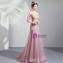 Latest In Stock:Ship in 48 Hours Sexy Pink Mermaid Tulle Appliques Prom Dress