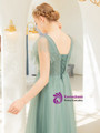 In Stock:Ship in 48 Hours A-Line Green V-neck Beading Prom Dress