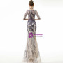 In Stock:Ship in 48 Hours Gray Tulle Sequins Mermaid Prom Dress With Belt