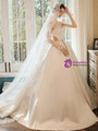 Impressive White Ball Gown Satin Sweetheart Beading Sequins Button Wedding Dress