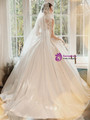 Impressive White Ball Gown Satin Sweetheart Beading Sequins Button Wedding Dress