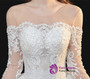 Dramatic Ivory White Long Sleeve Backless Tulle Beading Wedding Dress