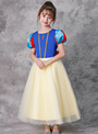 Yellow Tulle Blue Puff Sleeve Snow White Disney Rococo Baroque Dress 