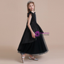 New arrivals Black Tulle Flower Girl Dress With Bow