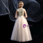 Trendy Champagne Tulle Gold Sequins Flower Girl Dress 