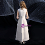 Simple White Chiffon Sleeveless Flower Girl Dress
