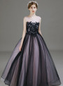Modest Black Pink Tulle Lace Appliques Flower Girl Dress