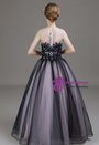 Modest Black Pink Tulle Lace Appliques Flower Girl Dress