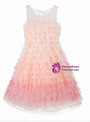 Beautiful Light Pink Tulle Tiers Beading Flower Girl Dress