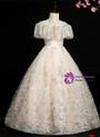 Flattering Champagne Tulle Sequins Flower Girl Dress