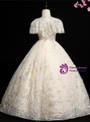 Flattering Champagne Tulle Sequins Flower Girl Dress
