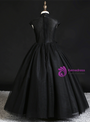 Beautiful Black Tulle High Neck Cap Sleeve Flower Girl Dress