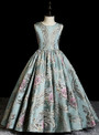 Advanced Green Ball Gown Embroidery Pleats Flower Girl Dress