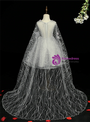 Gray Tulle V-neck Appliques Flower Girl Dress With Shawl