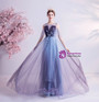 In Stock:Ship in 48 Hours Blue Tulle Scoop Prom Dress