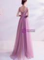 In Stock:Ship in 48 Hours Tulle V-neck Beading Prom Dress